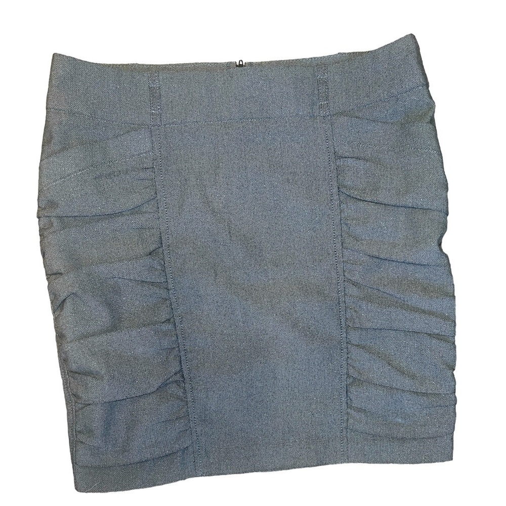 3 FOR $15 🙌🏼 Have & Have Small Gray Mini Pencil Skirt Ruched Cinched Sides
